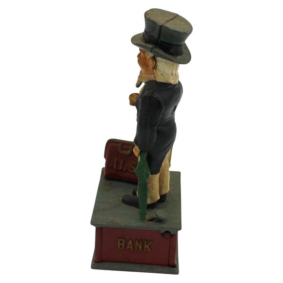 Vintage Uncle Sam Cast Iron Mechanical Bank – Patriotic Americana Collectible Co - Picture 3 of 6